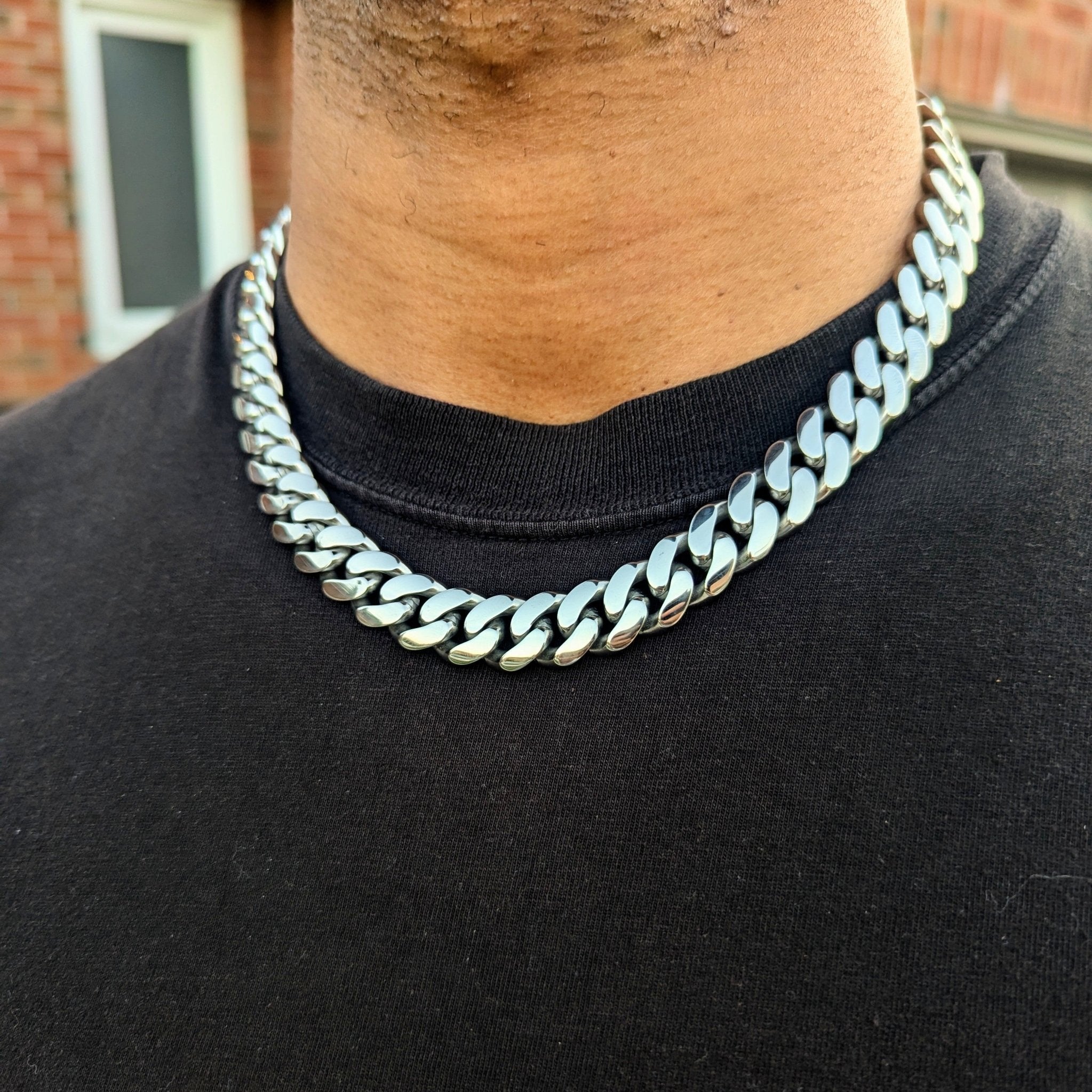 14mm 18k Gold Custom Diamond Clasp Cuban Link Chain - Drip Culture Jewelry