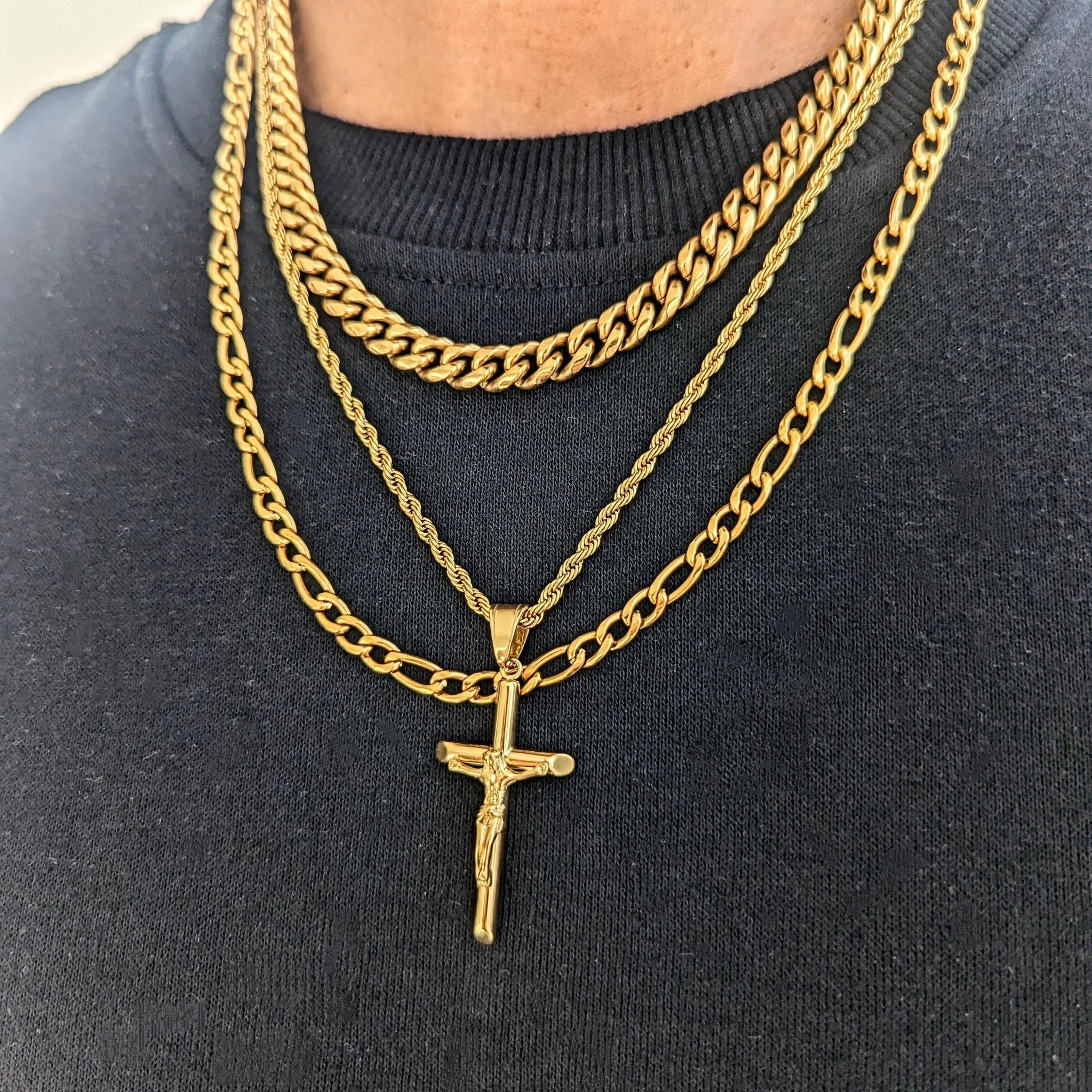18K Gold Classic Crucifix - Drip Culture Jewelry