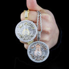18k Gold Diamond Baguette All Hustle, No Luck Pendant - Drip Culture Jewelry