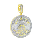 18k Gold Diamond Baguette All Hustle, No Luck Pendant - Drip Culture Jewelry