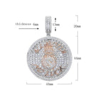 18k Gold Diamond Baguette All Hustle, No Luck Pendant - Drip Culture Jewelry