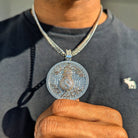 18k Gold Diamond Baguette All Hustle, No Luck Pendant - Drip Culture Jewelry