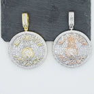 18k Gold Diamond Baguette All Hustle, No Luck Pendant - Drip Culture Jewelry