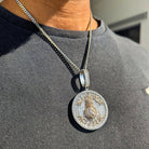 18k Gold Diamond Baguette All Hustle, No Luck Pendant - Drip Culture Jewelry