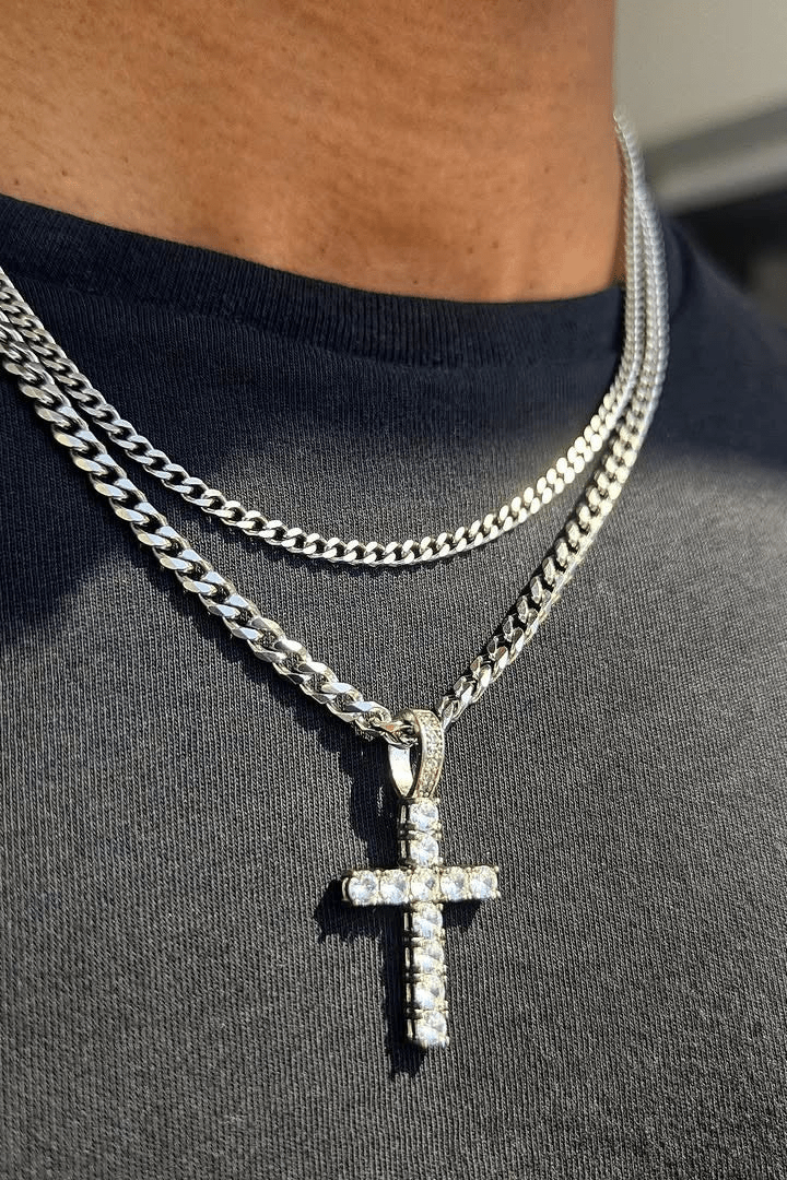 18k Gold Diamond Cross Set (3 Pieces) - Drip Culture Jewelry
