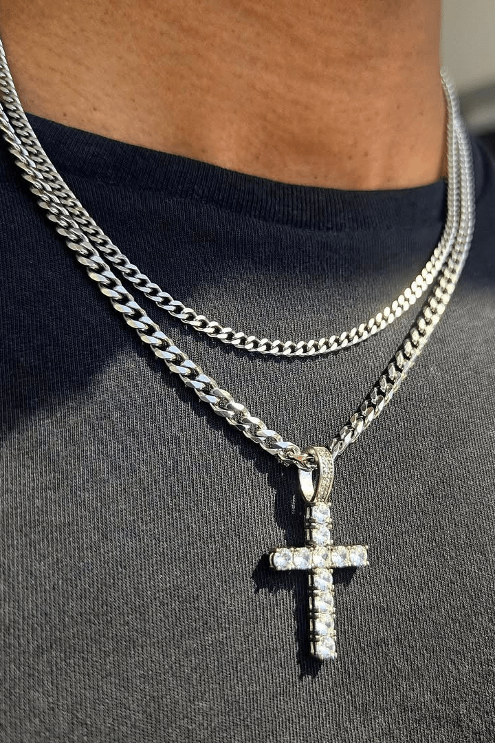 18k Gold Diamond Cross Set (3 Pieces) - Drip Culture Jewelry