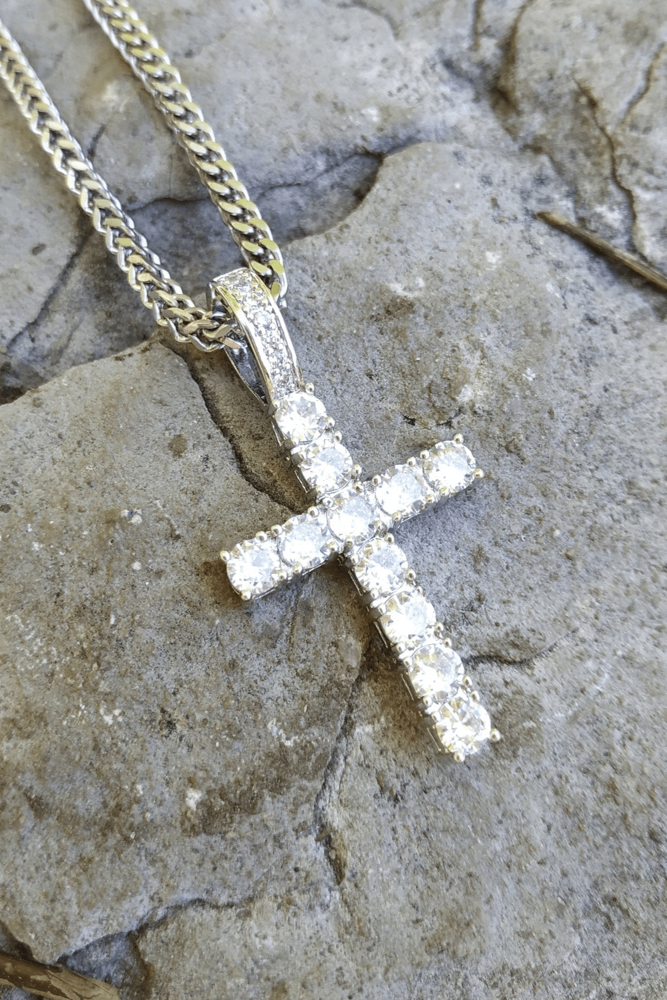 18k Gold Diamond Cross Set (3 Pieces) - Drip Culture Jewelry