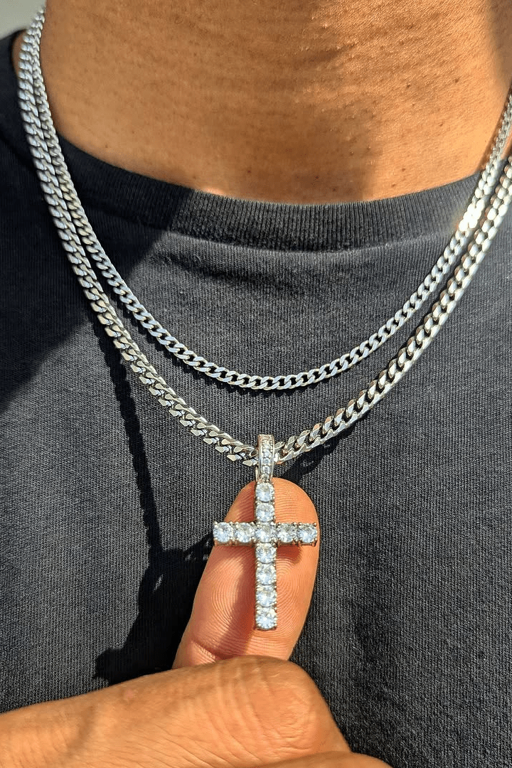 18k Gold Diamond Cross Set (3 Pieces) - Drip Culture Jewelry