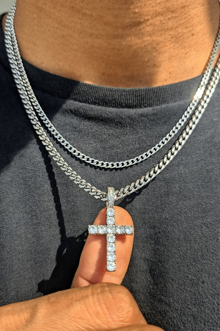 18k Gold Diamond Cross Set (3 Pieces) - Drip Culture Jewelry