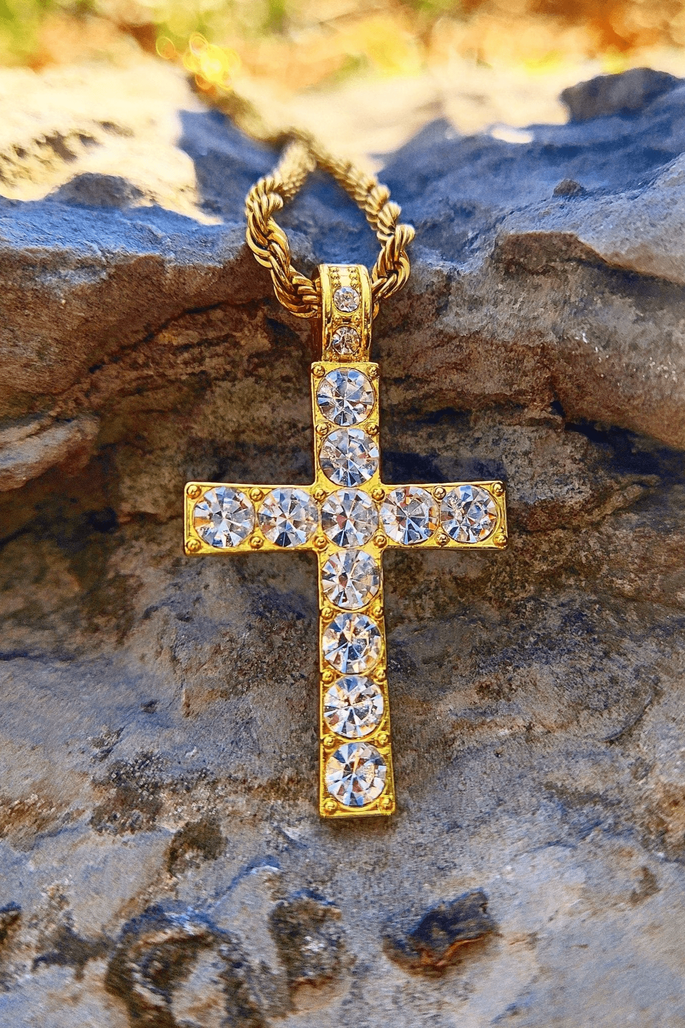18k Gold Diamond Cross Set (3 Pieces) - Drip Culture Jewelry