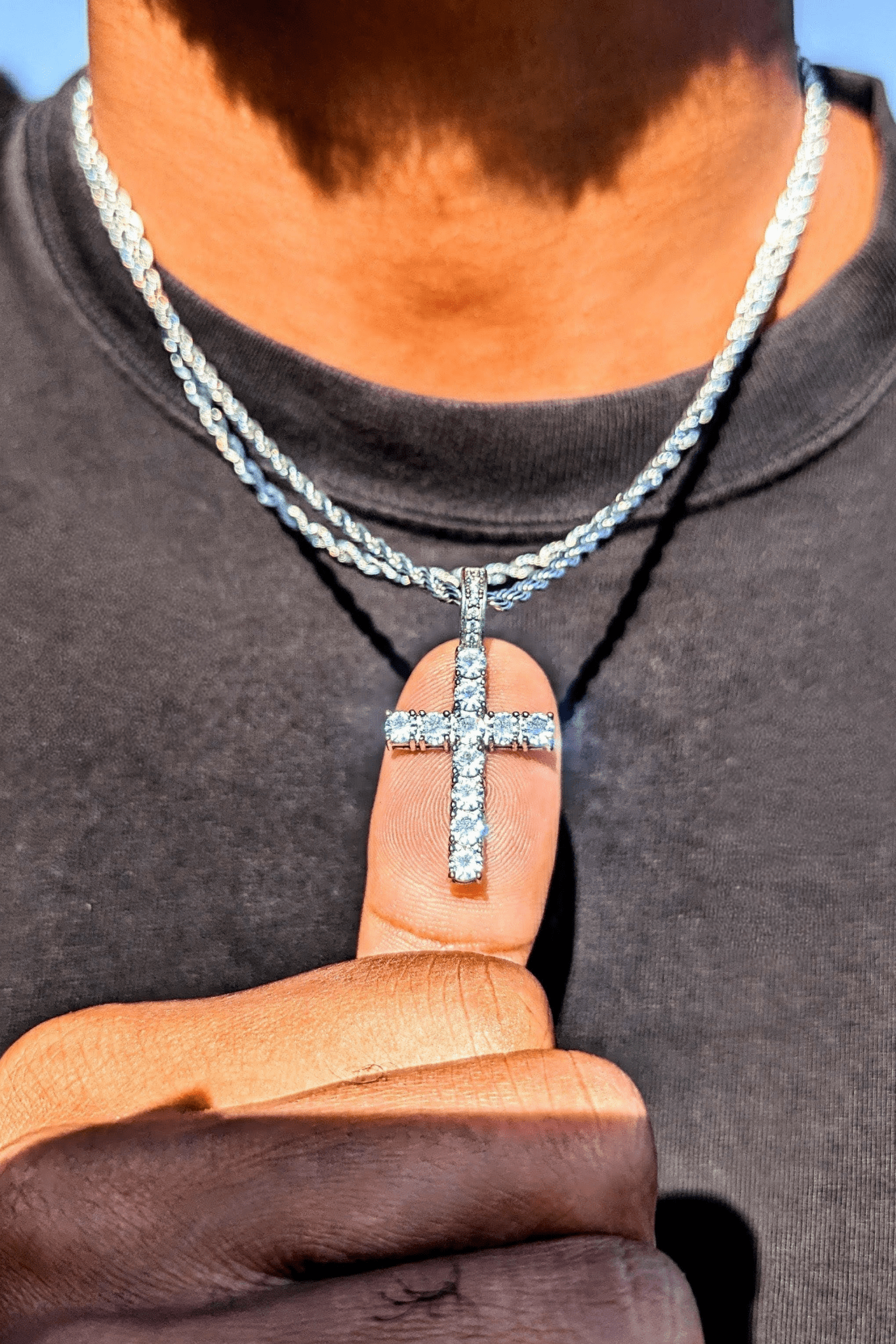 18k Gold Diamond Cross Set (3 Pieces) - Drip Culture Jewelry