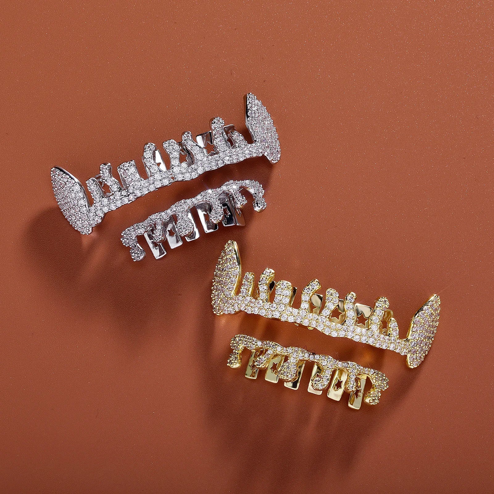 18k Gold Diamond Drip Grillz - Drip Culture Jewelry
