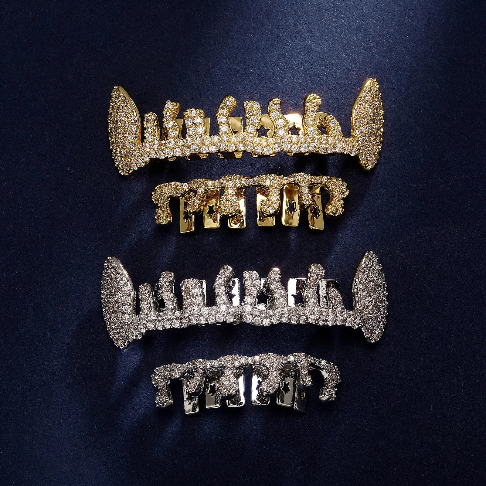 18k Gold Diamond Drip Grillz - Drip Culture Jewelry