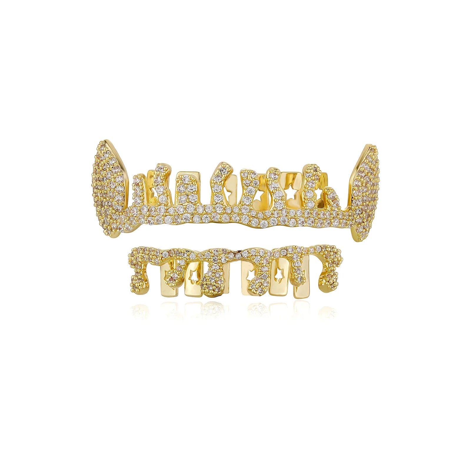 18k Gold Diamond Drip Grillz - Drip Culture Jewelry