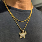 18k Gold Diamond Goat Set ( 3 Pieces ) - Drip Culture Jewelry
