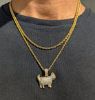 18k Gold Diamond Goat Set ( 3 Pieces ) - Drip Culture Jewelry