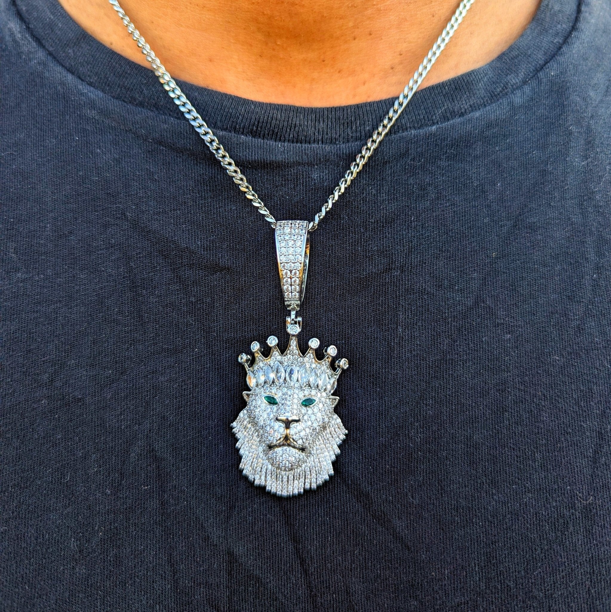 18k Gold Diamond King Lion - Drip Culture Jewelry