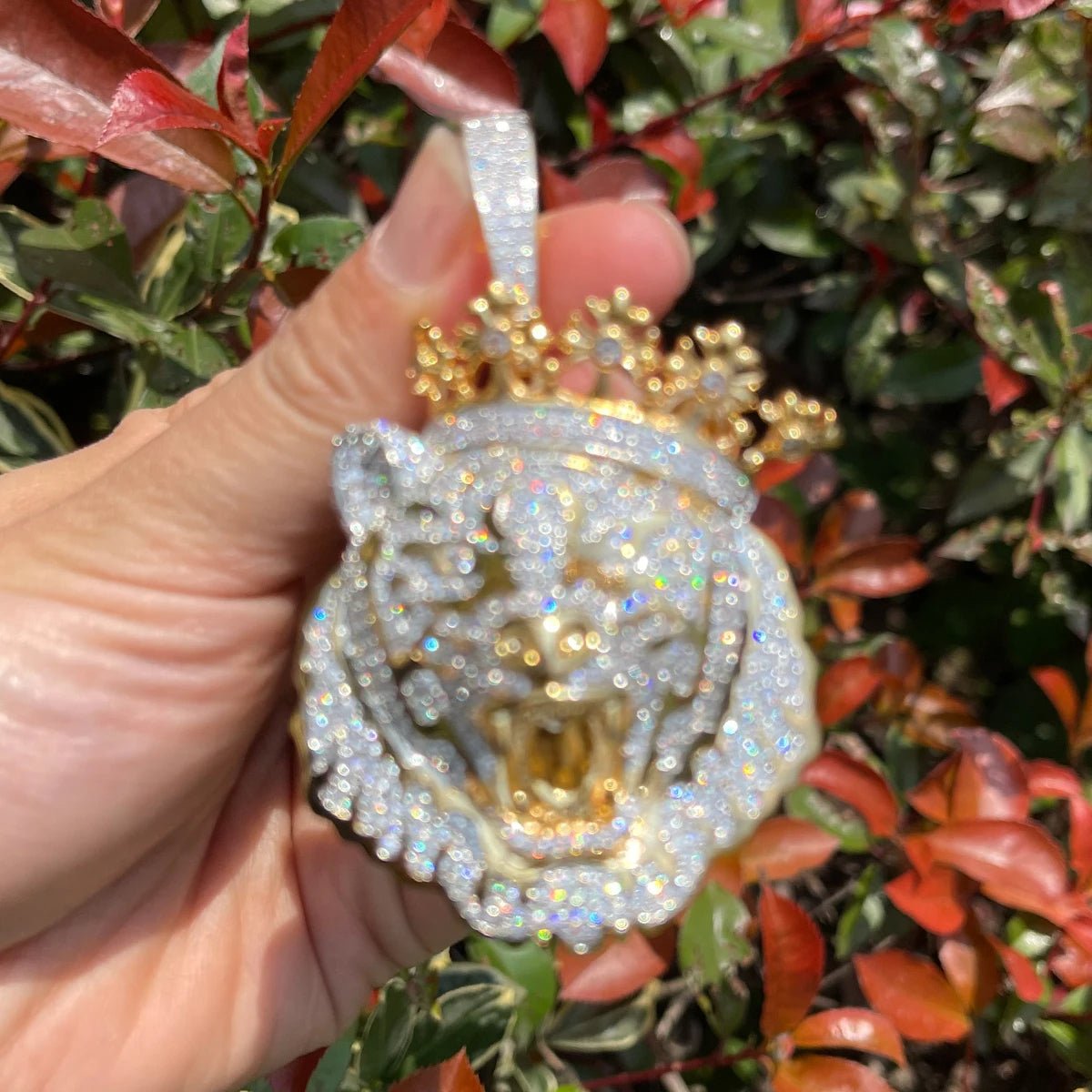 18k Gold Diamond King Lion - Drip Culture Jewelry
