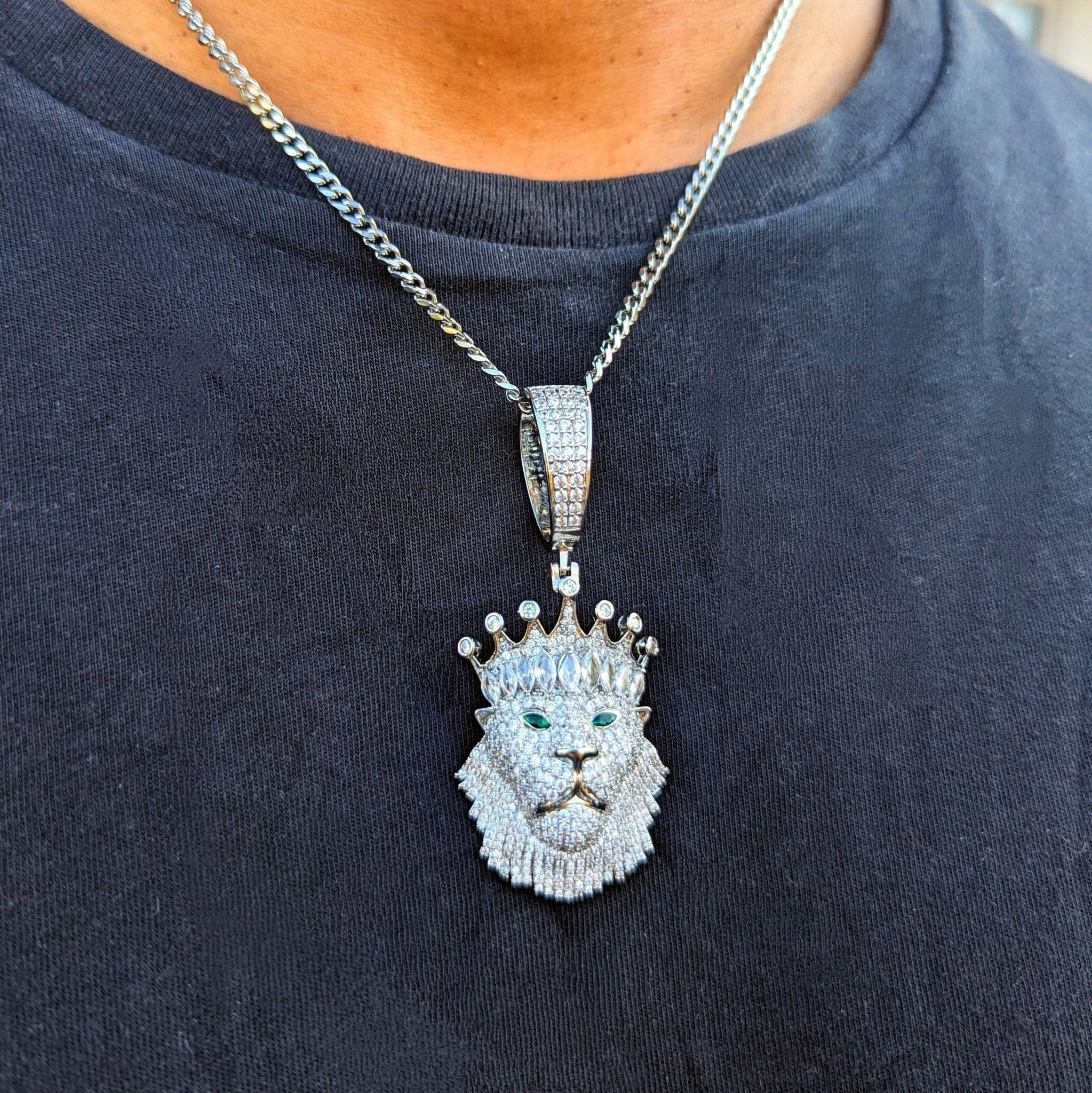 18k Gold Diamond King Lion - Drip Culture Jewelry