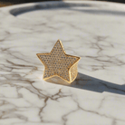 18k Gold Diamond Star Ring 2.0 - Drip Culture Jewelry