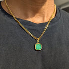 18k Gold Gemstone Pendant - Drip Culture Jewelry