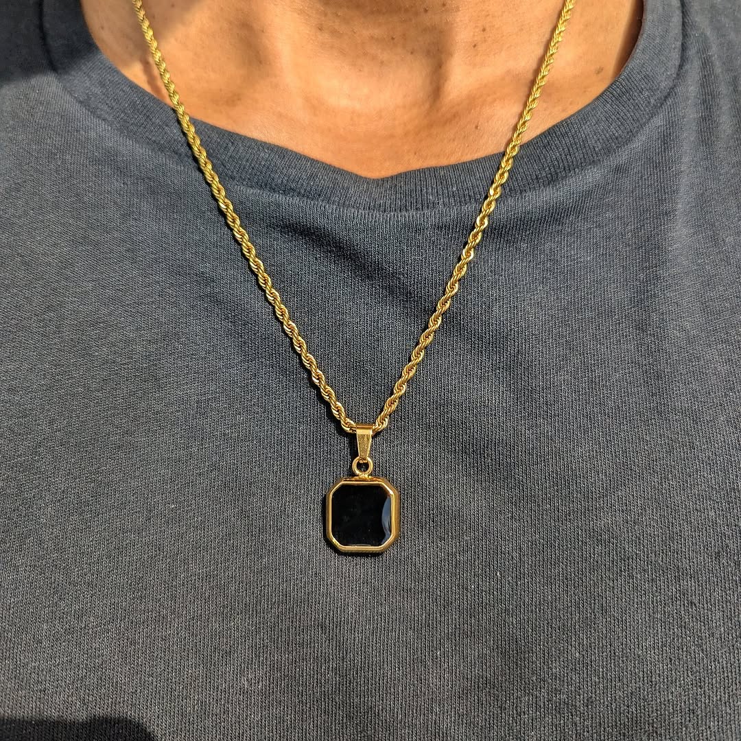 18k Gold Gemstone Pendant - Drip Culture Jewelry