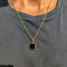18k Gold Gemstone Pendant - Drip Culture Jewelry