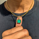 18k Gold Gemstone Pendant - Drip Culture Jewelry