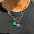 18k Gold Gemstone Pendant - Drip Culture Jewelry