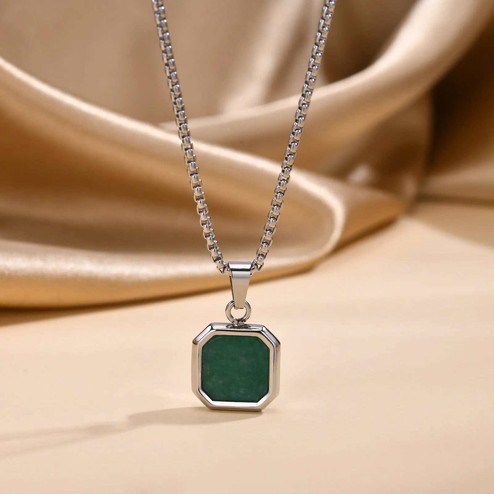 18k Gold Gemstone Pendant - Drip Culture Jewelry