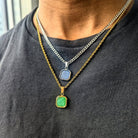 18k Gold Gemstone Pendant - Drip Culture Jewelry