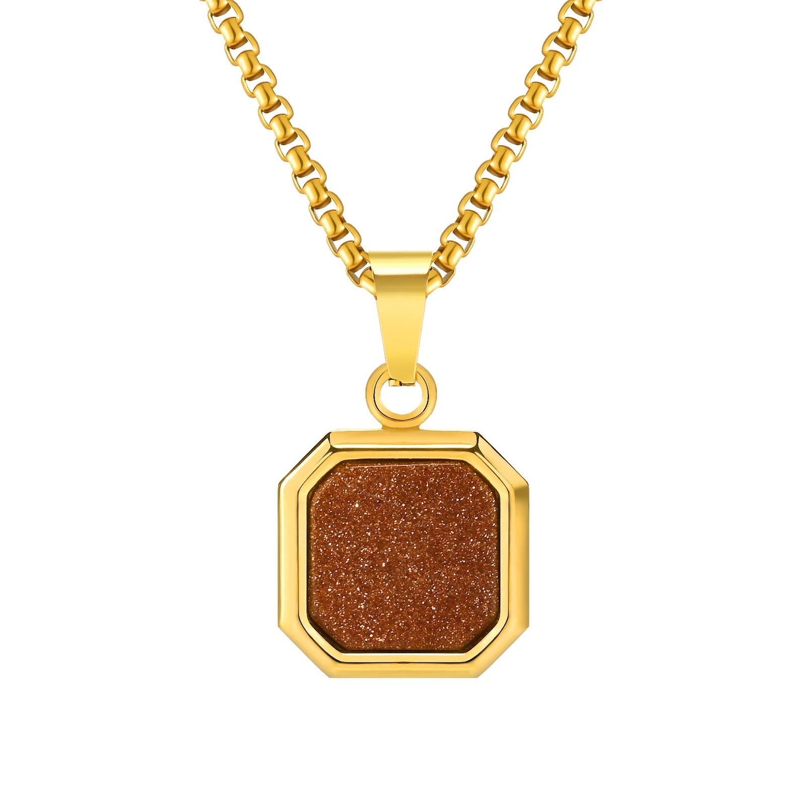 18k Gold Gemstone Pendant - Drip Culture Jewelry