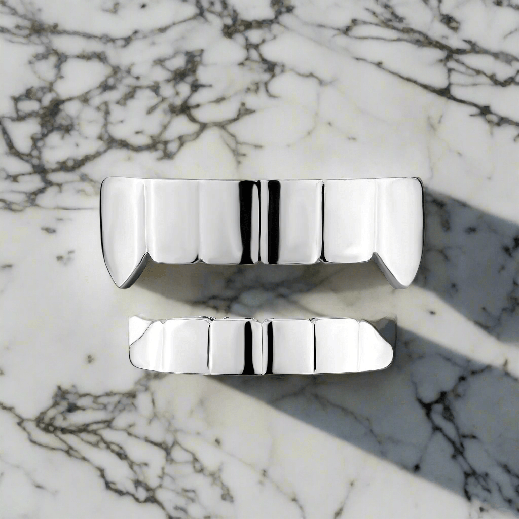 18k Gold One Piece Fang Grillz - Drip Culture Jewelry