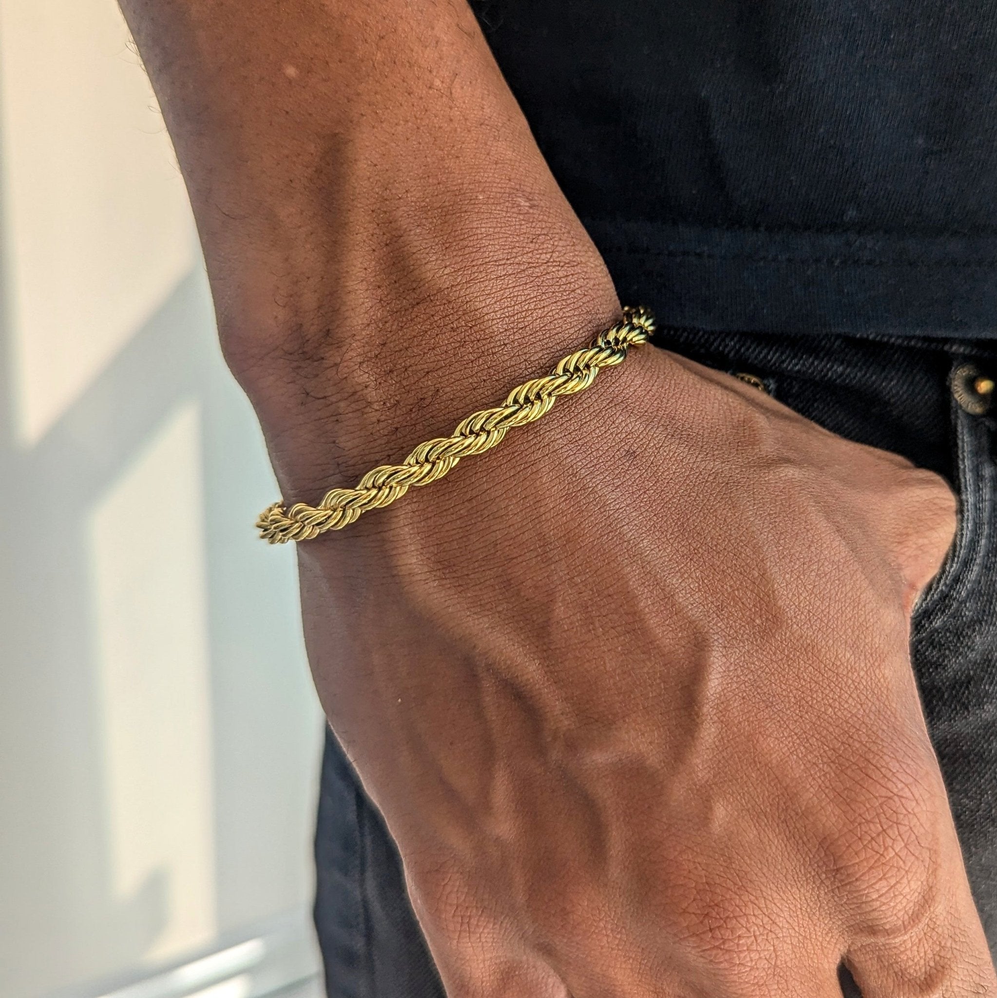 18k Gold Rope Bracelet - Drip Culture Jewelry