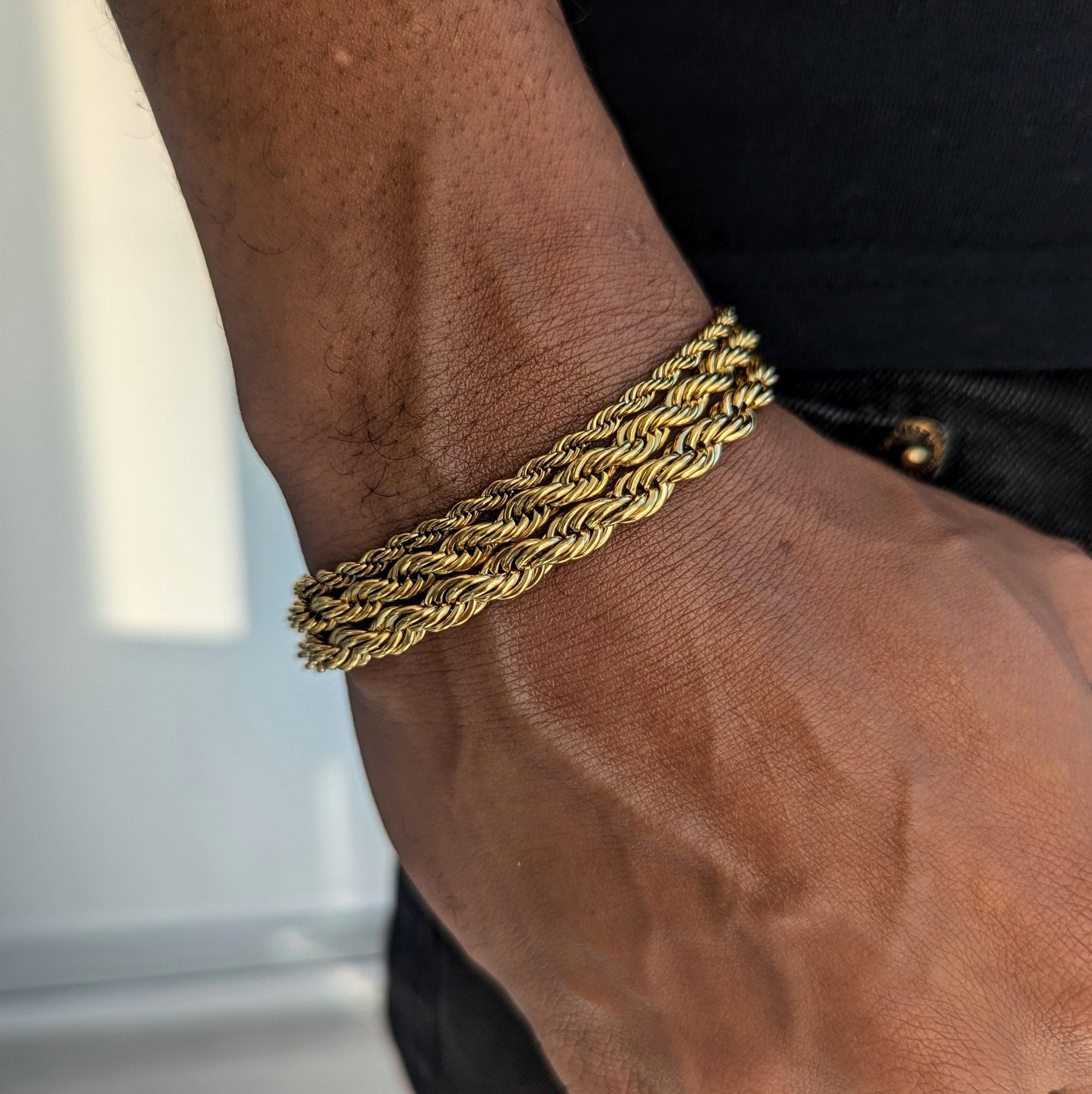 18k Gold Rope Bracelet - Drip Culture Jewelry