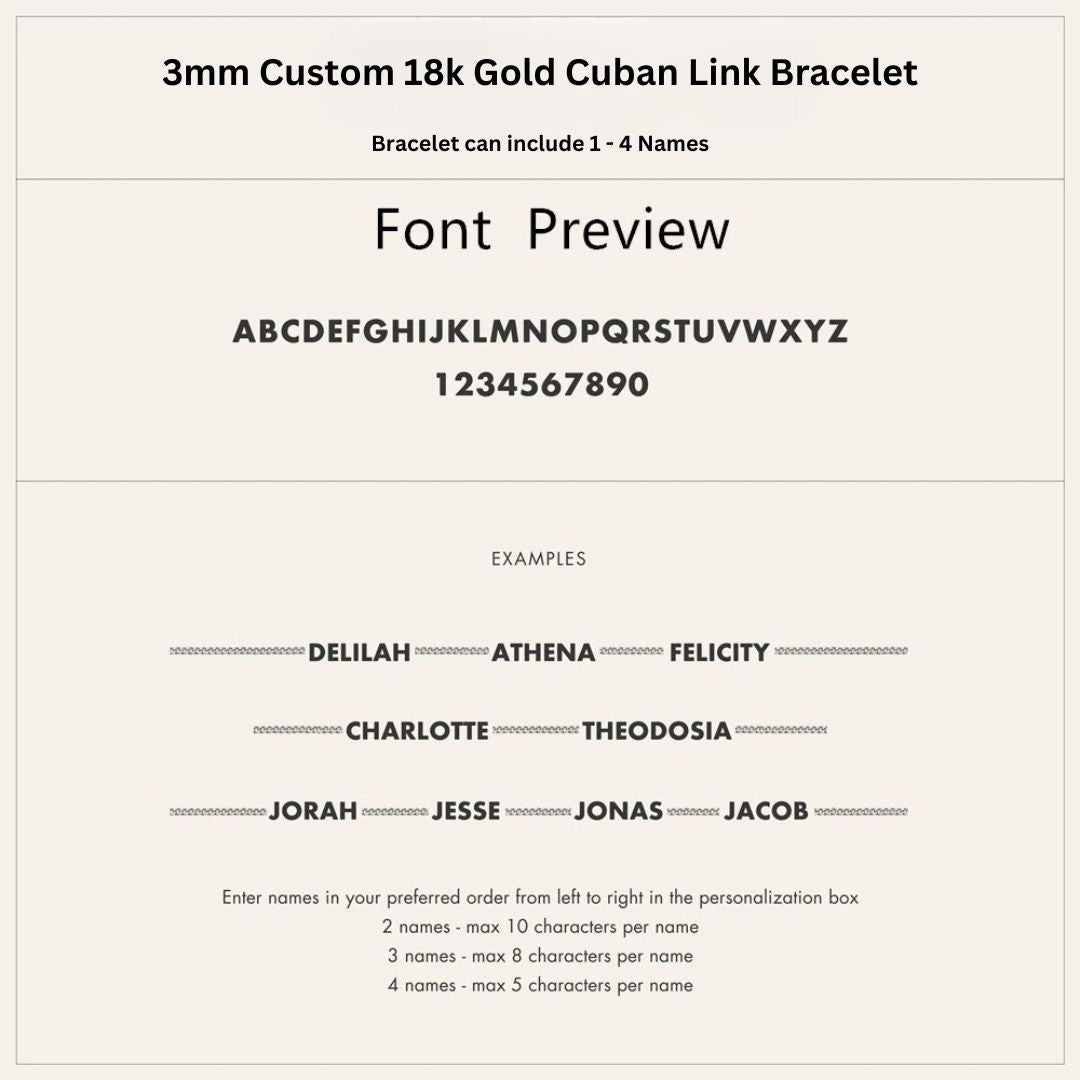 3mm Custom 18k Gold Cuban Link Bracelet - Drip Culture Jewelry