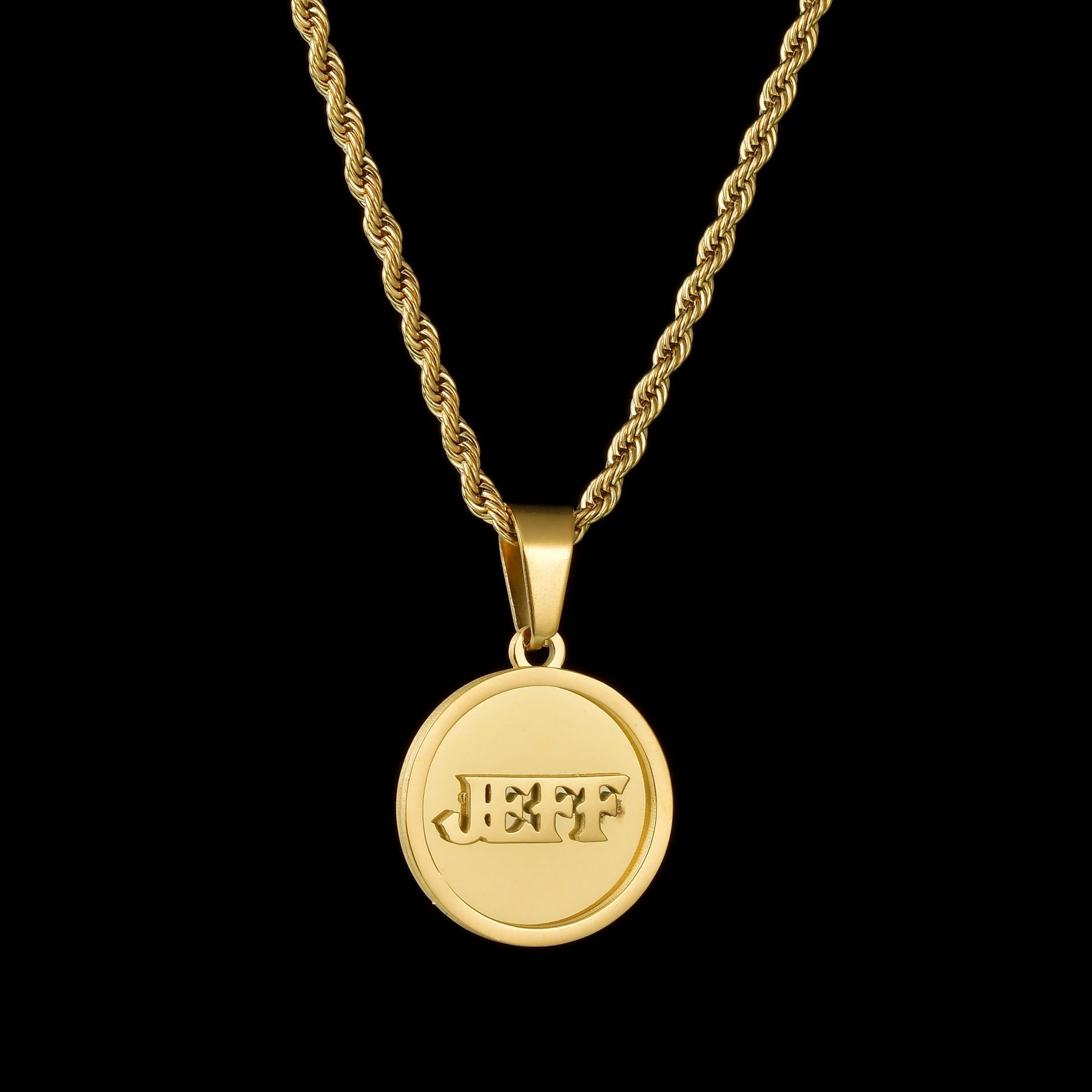 Custom 18k Gold Circle Pendant - Drip Culture Jewelry