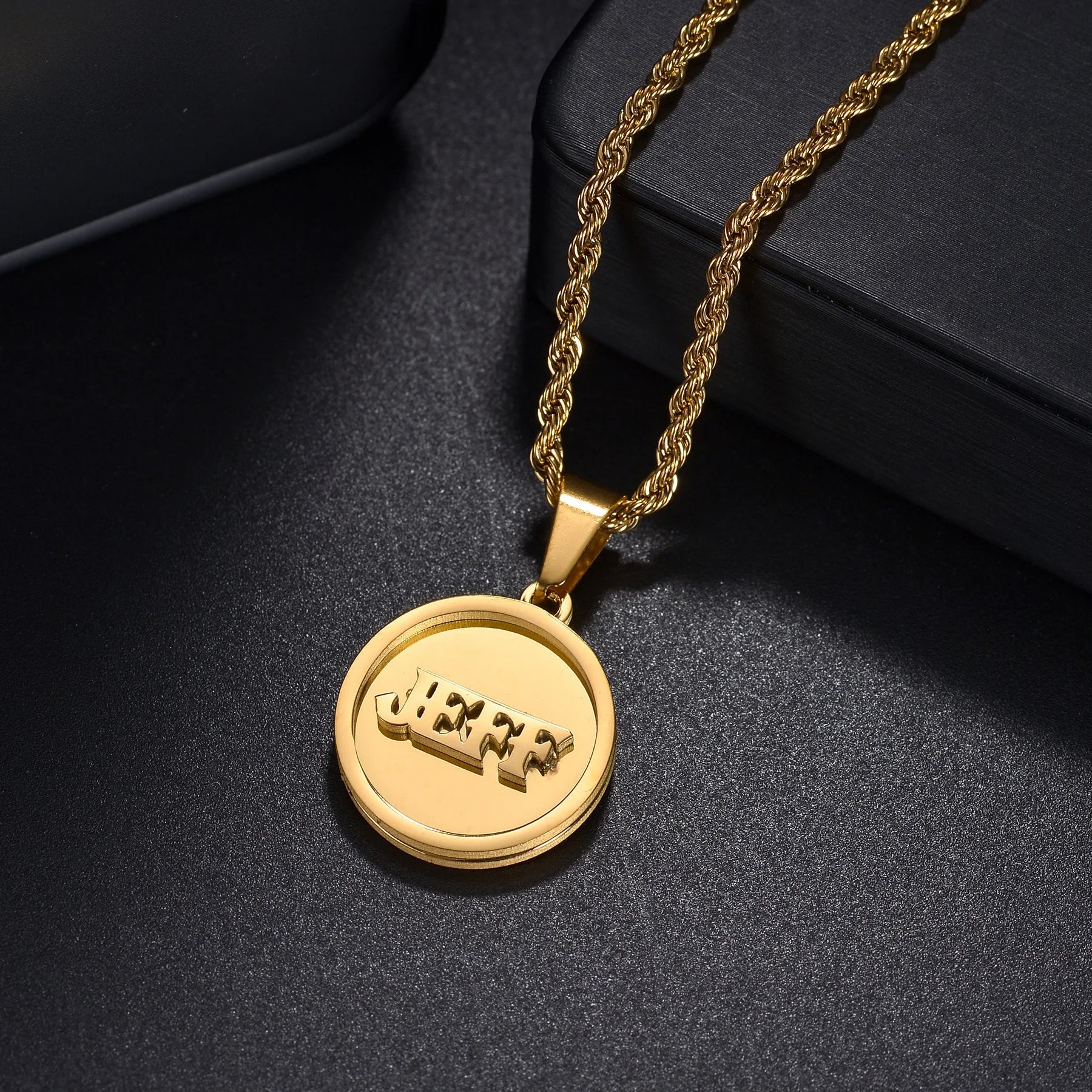 Custom 18k Gold Circle Pendant - Drip Culture Jewelry