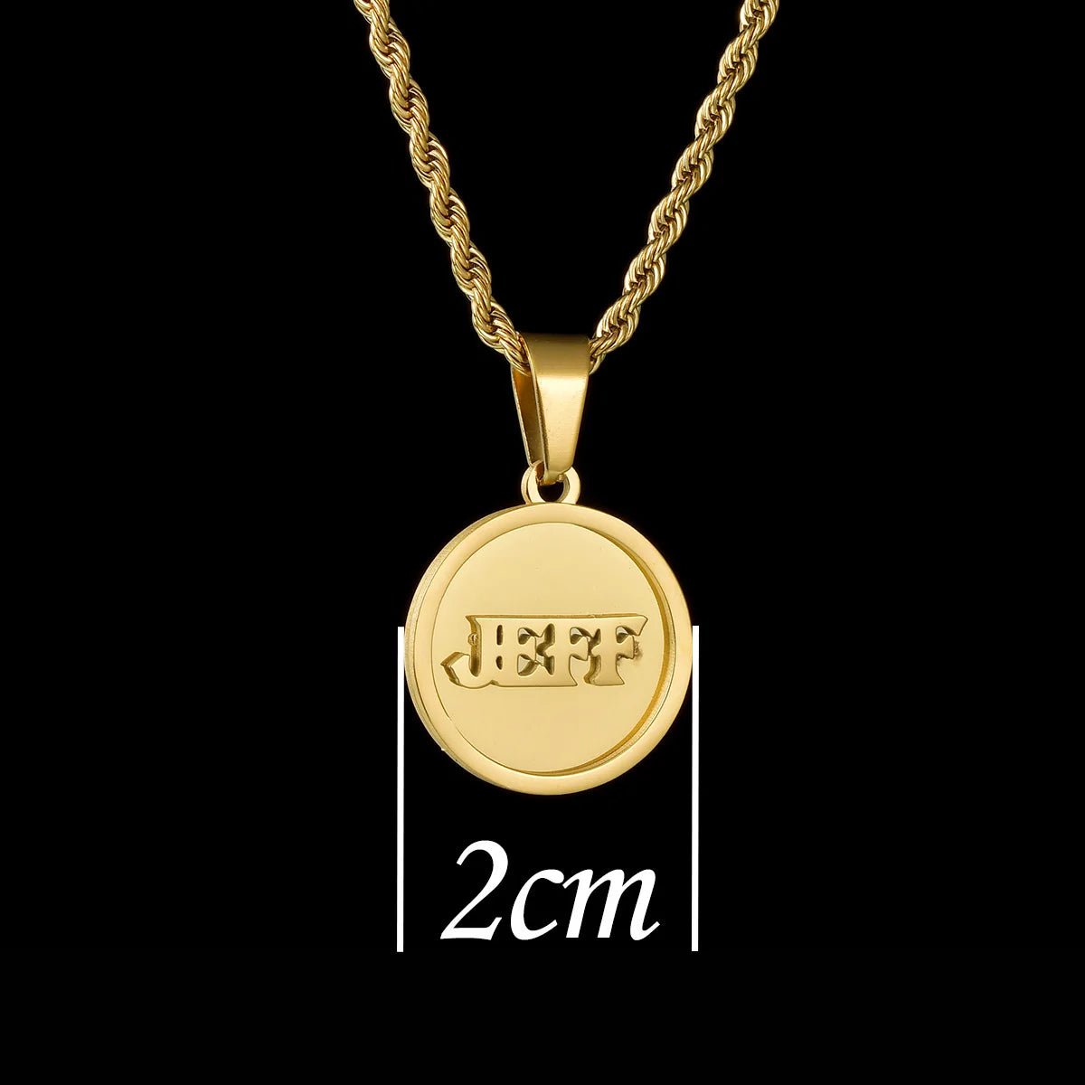 Custom 18k Gold Square and Circle Pendant Set (4 Pieces) - Drip Culture Jewelry