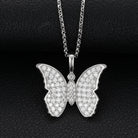 Moissanite Diamond Butterfly Pendant - Drip Culture Jewelry