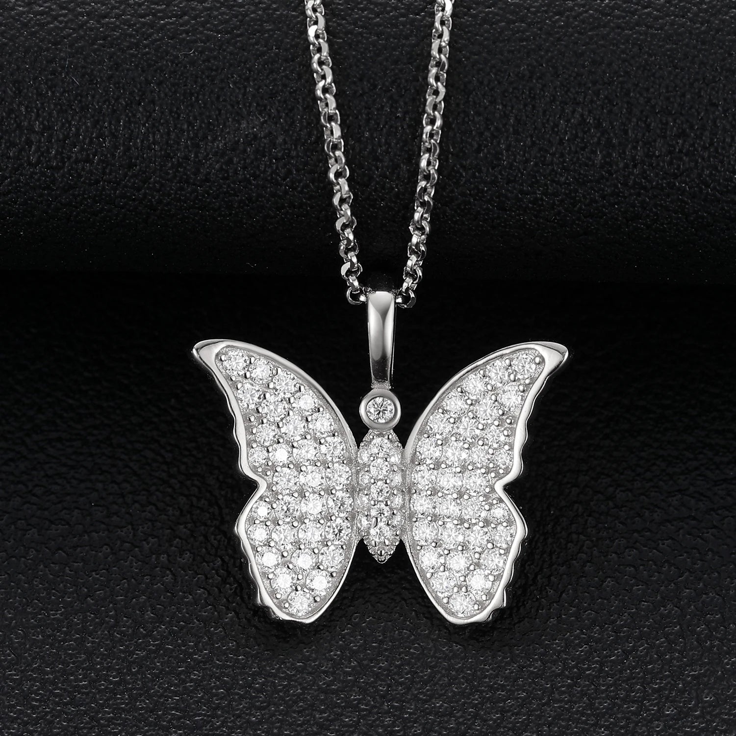 Moissanite Diamond Butterfly Pendant - Drip Culture Jewelry