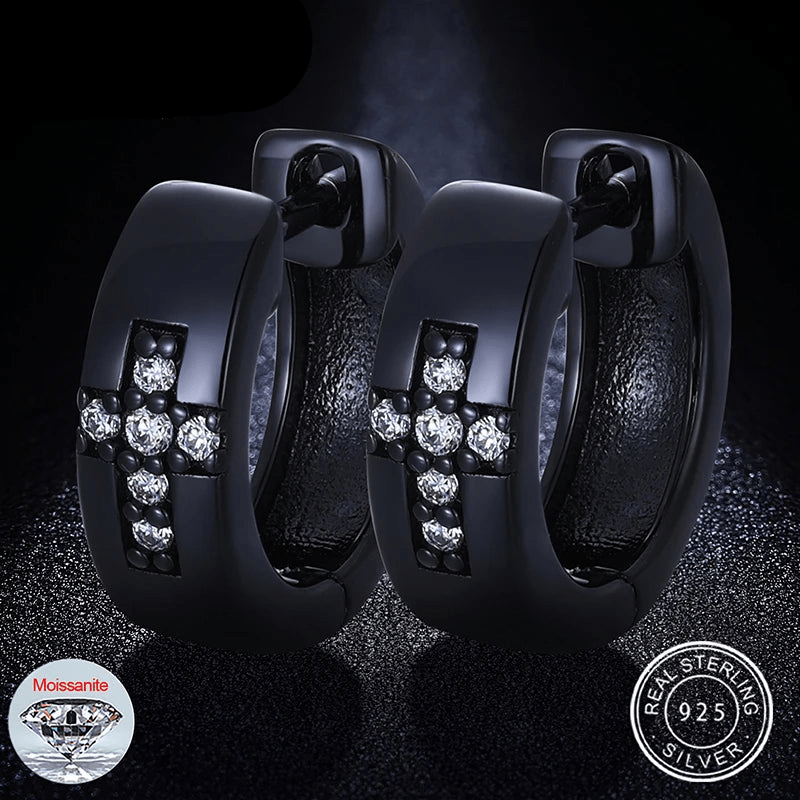 Moissanite Diamond Cross Earrings - Drip Culture Jewelry