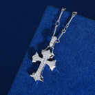 Moissanite Diamond Fleur Cross - Drip Culture Jewelry