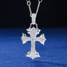 Moissanite Diamond Fleur Cross - Drip Culture Jewelry