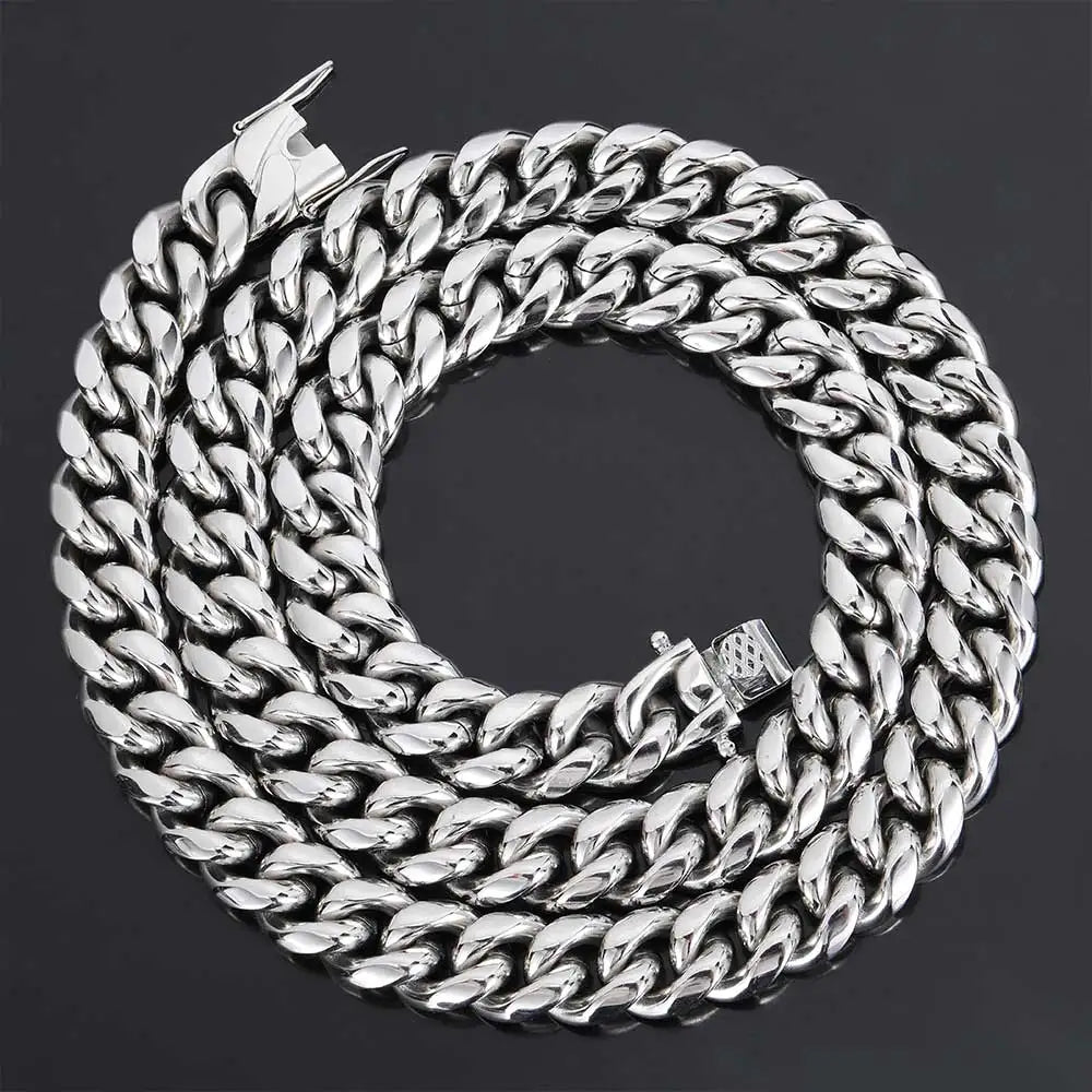 Silver Thick Cuban Link Chain (8mm - 18mm) - Drip Culture Jewelry