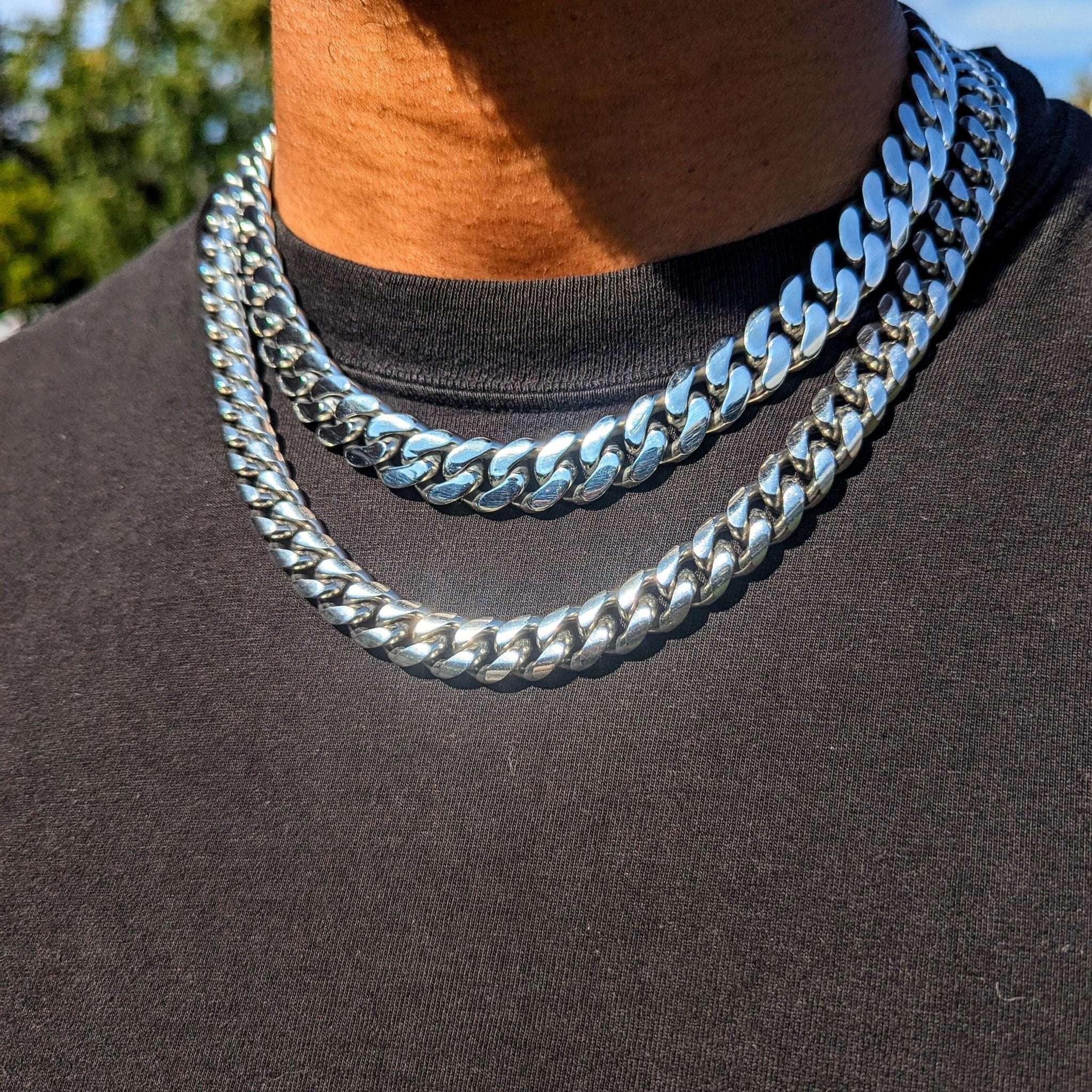 Silver Thick Cuban Link Chain (8mm - 18mm) - Drip Culture Jewelry