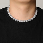 10mm 18k Gold Diamond Clustered Tennis Chain - Drip Culture Jewelry