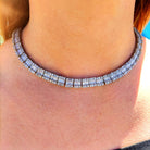 10mm 18K Gold Square Baguette Tennis Chain - Drip Culture Jewelry
