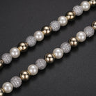 10mm Diamond Gold & Pearl Chain - Drip Culture Jewelry