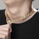 12mm 18K Gold Diamond Oval Cuban Link Chain - Drip Culture Jewelry